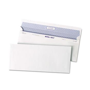 Quality Park Reveal-N-Seal Business Envelope, Contemporary, #10, White, 500/Box