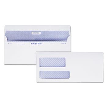 Quality Park #9 Double Window Security Tint Envelopes, Reveal-N-Seal&#194;&#174; Tamper Evident Seal, 500/BX