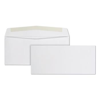 Quality Park #10 Envelopes, 4 1/8&quot; x 9 1/2&quot;, Gummed, 24 lb White Paper, Side Seams, 500/BX