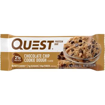 Quest Nutrition Chocolate Chip Cookie Dough Bar, 2.12 oz., 12/BX