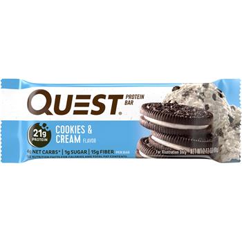 Quest Nutrition Cookies &amp; Cream Bar, 2.12 oz., 12/BX