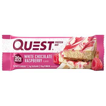Quest Nutrition White Chocolate Raspberry Bars, 2.12 oz., 12/BX