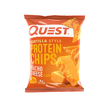 Quest Nutrition Tortilla Style Protein Chips, Nacho Cheese Flavor, 1.1 oz, 8/Case