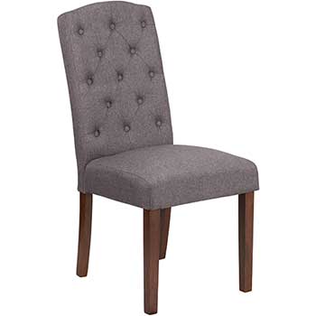 Flash Furniture HERCULES Grove Park Series Tufted Parsons Chair, Fabric, Gray