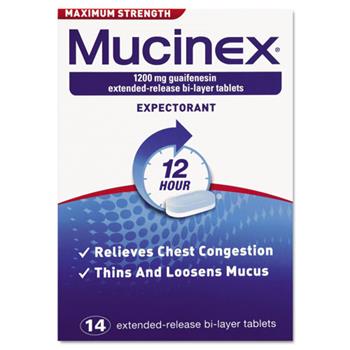 Mucinex Maximum Strength Expectorant, 14 Tablets/Box