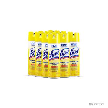 Professional LYSOL&#174; Brand Disinfectant Spray, 19 oz. Aerosol Can, Original Scent, 12/CT