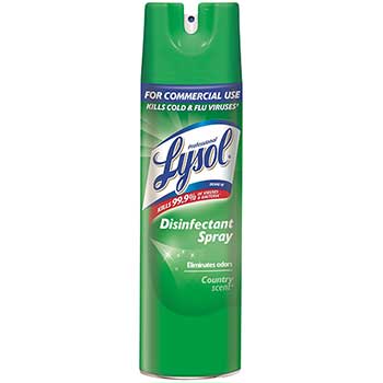 Professional LYSOL&#174; Brand Disinfectant Spray, 19 oz. Aerosol Can, Country Scent&#174; Scent, 12/CT