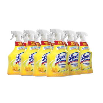 Lysol Ready-to-Use All-Purpose Cleaner, 32 oz. Spray Bottle, Lemon Breeze Scent, 12/Carton