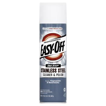 Professional Easy-Off&#174; Stainless Steel Cleaner &amp; Polish, Liquid, 17 oz. Aerosol Can