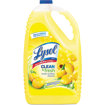 Lysol&#174; Brand Clean &amp; Fresh MultiSurface Cleaner, Sparkling Lemon/Sunflower,144oz Bottle,4/CT