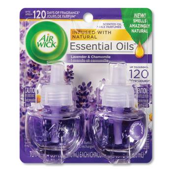 Air Wick Scented Oil Refill, Lavender &amp; Chamomile, 0.67oz, 2/Pack, 6 Packs/CT