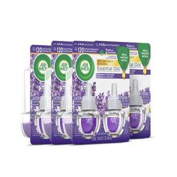 Air Wick Scented Oil Refill, Lavender &amp; Chamomile, 0.67 oz, 2/Pack, 6 Packs/Carton