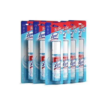 Lysol Disinfectant Spray To Go, Crisp Linen Scent, 1 oz Aerosol Can, 12/Carton
