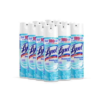 Lysol Disinfectant Spray, 19 oz. Aerosol Can, Crisp Linen Scent, 12/Carton