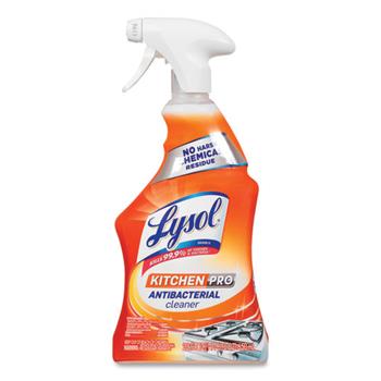 LYSOL&#174; Brand Kitchen Pro Antibacterial Cleaner, Citrus Scent, 22 oz. Spray Bottle, 9/CT