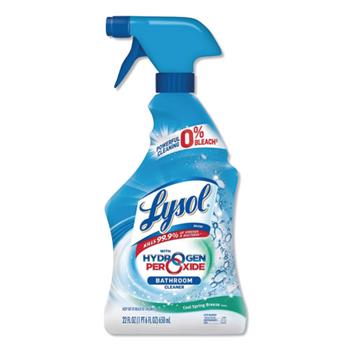 Lysol Bathroom Cleaner with Hydrogen Peroxide, 22 oz Spray Bottle, 12/Carton