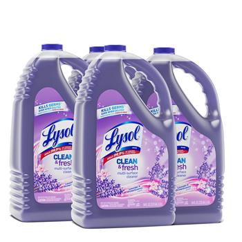 Lysol Clean &amp; Fresh Multi-Surface Cleaner, Lavender/Orchid, 144 oz Bottle, 4/Carton