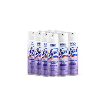 Professional Lysol Disinfectant Spray, 19 oz, Aerosol, Lavender, 12/Carton