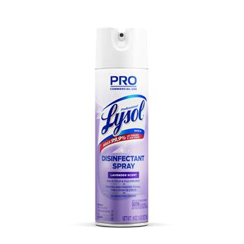 Professional Lysol Disinfectant Spray, 19 oz, Aerosol, Lavender, 12/Carton
