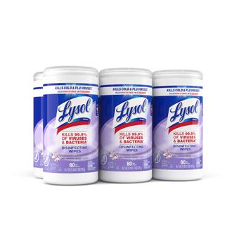 Lysol Disinfecting Wipes, Early Morning Breeze Scent, 80/Canister, 6 Canisters/Carton