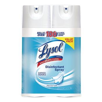 Lysol Disinfectant Spray, 12.5 oz. Aerosol Can, Crisp Linen Scent, 2/Pack