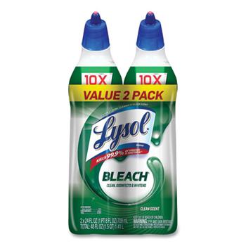 Lysol Disinfectant Toilet Bowl Cleaner with Bleach, 24 oz, 8/Carton