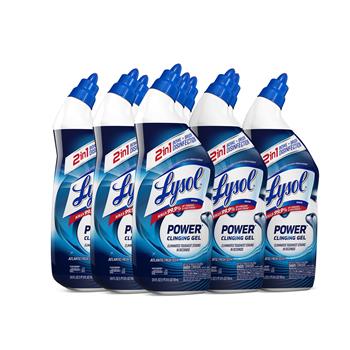 Lysol Disinfectant Toilet Bowl Cleaner, Wintergreen, 24oz Bottle, 9/Carton