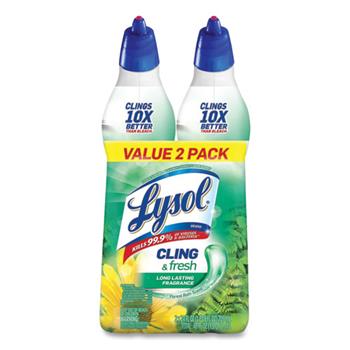 Lysol Clean &amp; Fresh Toilet Bowl Cleaner Cling Gel, Country Scent, 24 oz, 2/Pack, 4 Packs/CT