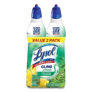 Lysol Clean &amp; Fresh Toilet Bowl Cleaner Cling Gel, Country Scent, 24 oz, 2/PK
