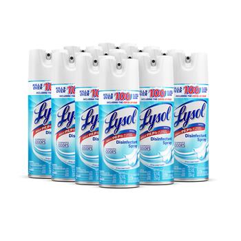 Lysol Disinfectant Spray, Crisp Linen Scent, 12.5 oz Aerosol Spray, 12/Carton