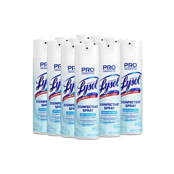 Professional Lysol Professional Disinfectant Spray, Crisp Linen, 19 oz, 12/Case