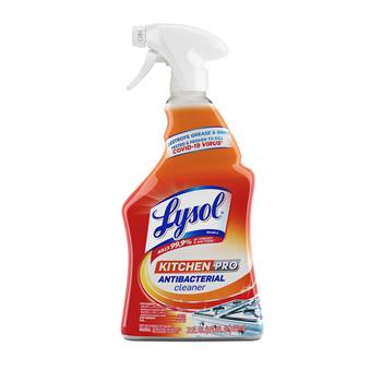 Lysol Kitchen Pro Antibacterial Cleaner, Citrus Scent, 22 oz Spray Bottle