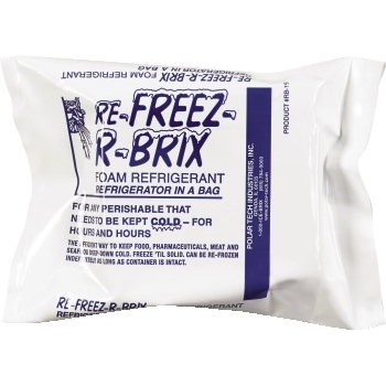 W.B. Mason Co. Re-Freez-R-Brix™ Cold Bricks, 4 1/2&quot; x 4&quot; x 1 1/2&quot;, White, 12/CS