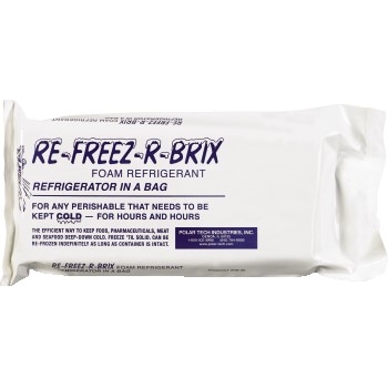 W.B. Mason Co. Re-Freez-R-Brix™ Cold Bricks, 9&quot; x 4&quot; x 1 1/2&quot;, White, 6/CS