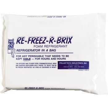 W.B. Mason Co. Re-Freez-R-Brix™ Cold Bricks, 9&quot; x 8&quot; x 1 1/2&quot;, White, 6/CS