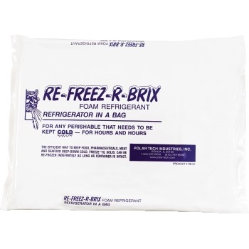 W.B. Mason Co. Re-Freez-R-Brix™ Cold Bricks, 11 1/4&quot; x 9 1/4&quot; x 1&quot;, White, 12/CS