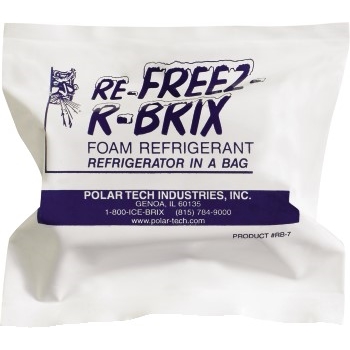 W.B. Mason Co. Re-Freez-R-Brix™ Cold Bricks, 4 1/2&quot; x 2&quot; x 1 1/2&quot;, White, 48/CS