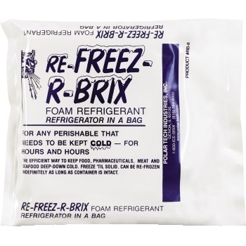W.B. Mason Co. Re-Freez-R-Brix™ Cold Bricks, 4 1/2&quot; x 4&quot; x 3/4&quot;, White, 42/CS