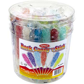Espeez Assorted Rock Candy Sticks, 36/PK