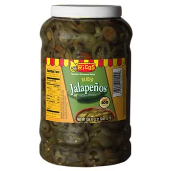 Ricos Jalape&#241;o Pepper Slices, 1 Gallon, 4/CS