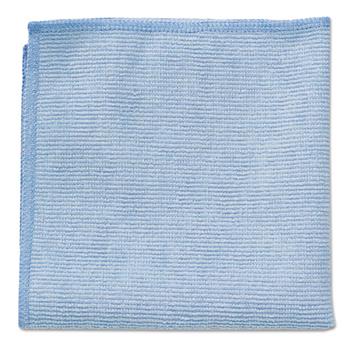 Rubbermaid&#174; Commercial Light Commercial Microfiber Cloth, 16 x 16 inch, Blue, 24/PK