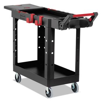 Rubbermaid Commercial Heavy Duty Adaptable Utility/Service Cart, Small, 500 lb. Capacity, Black