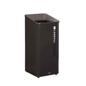 Rubbermaid Commercial Sustain Decorative Container, 23 gal Trash Can, Black/Charcoal