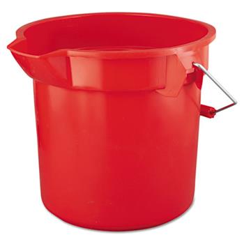 Rubbermaid Commercial BRUTE Round Utility Pail, 14qt, Red