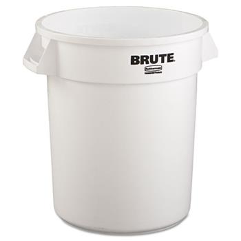 Rubbermaid&#174; Commercial Round Brute Container, Plastic, 20 gal, White