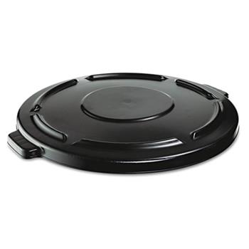 Rubbermaid Commercial Vented Round Brute Lid, 24 1/2 x 1 1/2, Black