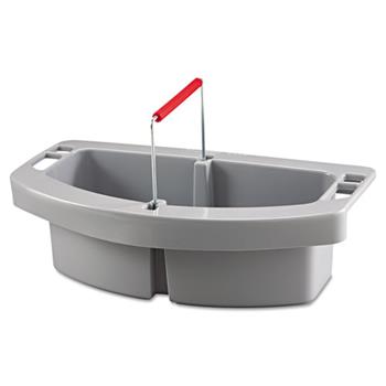 Rubbermaid&#174; Commercial Maid Caddy, 2-Comp, 16w x 9d x 5h, Gray