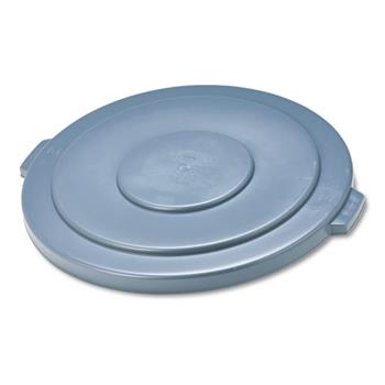 Rubbermaid Commercial Round Flat Top Lid, for 55-Gallon Round Brute Containers, 26 3/4&quot;, dia., Gray