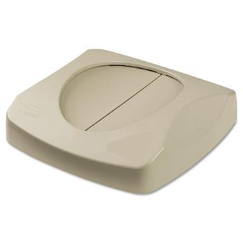 Rubbermaid Commercial Swing Top Lid for Untouchable Recycling Center, 16&quot; Square, Beige