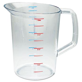 Rubbermaid Commercial Bouncer Measuring Cup, 4 qt, Clear